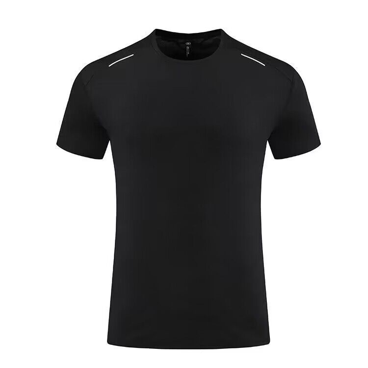 Men's Clothing Sports Quick-Drying Clothes T-Shirt Training Running Fitness Clothes Ice Silk Short Sleeves Loose Breathable Round Neck_viptrois.com