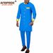 Men's clothing African national batik cotton men's casual two piece set_viptrois.com