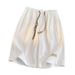 Men's Summer Waffle Shorts Loose Fit Mid Waist Large Size Fashion Sports Casual Pants In Black Gray White_viptrois.com
