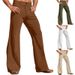 Men's Flared Wide Leg Corduroy Pants Outdoor Casual Fashion Plus Size Solid Color_viptrois.com