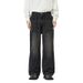 Unisex Vintage Washed Denim Jeans – High Street Relaxed Fit, Straight-Leg & Wide Cuff (S-3XL)_viptrois.com