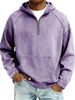Men's Distressed Zip-Up Hoodie – Heavyweight Faded Denim Sweatshirt With Ripped Details & Oversized Fit_viptrois.com