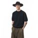 Jie Zhan Men's Clothing | Old Money Loose Knit T-Shirt 25 Autumn New Trendy Brand Warm Knitted Short Sleeve Round Neck_viptrois.com