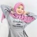 Women's Hijab multi color pullover headscarf with letters solid color chiffon sports headscarf ladies ethnic scarf_viptrois.com