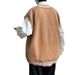 Lazy Casual Knitted Youth Trendy Sleeveless Pullover Men's Sweater V-neck Autumn Loose Fit New Trend_viptrois.com