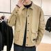Men's Casual Jacket Spring Autumn Button Lapel Work Coat New Solid Color Multi-pocket Tops Men Fashion High Quality_viptrois.com