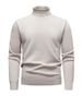 Men's Fleece-Lined High Neck Sweater – Slim Fit Thermal Pullover For Winter (8 Colors) – Stretch Polyester Base Layer With Ribbed Hem_viptrois.com