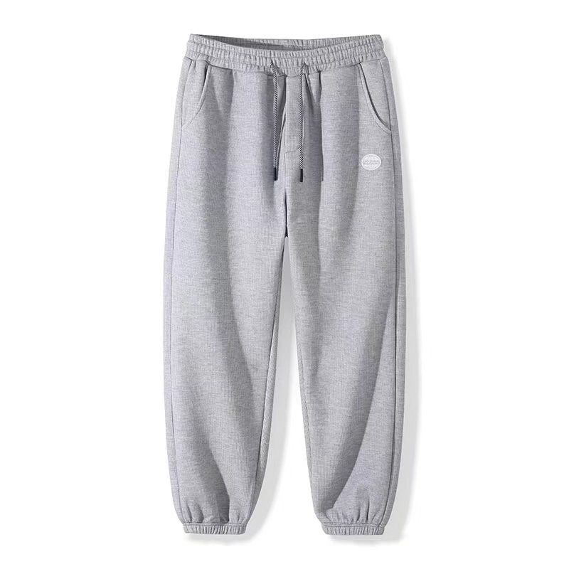 Men's Clothing Waffle Trousers Men Summer Thin Breathable Drawstring Loose Casual Men's Large Size Trendy Brand All Match Drawstring Trousers_viptrois.com