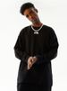 Men's Clothing Spring and Autumn new round neck black and white basic logo pure cotton long sleeved T shirt men and women loose casual hip hop couple_viptrois.com