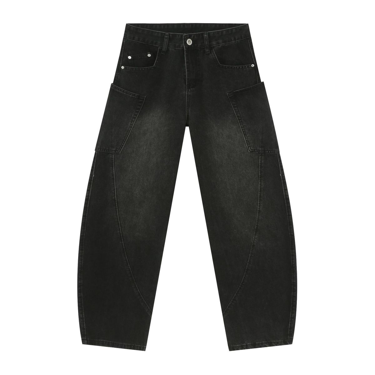 Men's Clothing Retro Silhouette Machete Jeans Loose Structure Design Wide Leg Pants_viptrois.com
