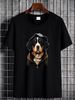 Cute Bernese Mountain Dog On Bernese Mountain Dog Lover Unisex T-shirt Stretched Homme Designer Clothes Soft Summer Top For Everyday Wear Fashion_viptrois.com
