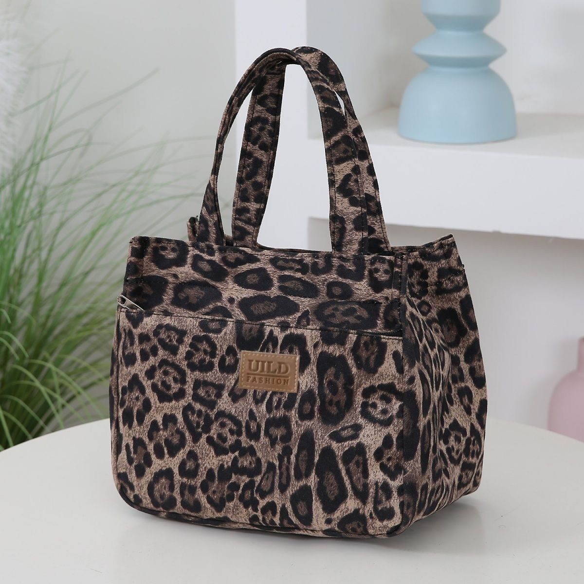 Women's Bags Large Capacity Fashion Portable Niche Design Tote Bag Women Casual Handbag Warm Leopard Print_viptrois.com