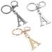 Hot Selling 26 Letter Key Chain Stainless Steel Initials Key Chain Ladies Bag Pendant_viptrois.com
