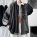 American Style Baseball For Men, Spring And Autumn, Embroidered Design, Color Block, Loose Fit, Trendy, Versatile,_viptrois.com