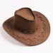 Men's and Women's Sunscreen Hat Straw Hat Big Rim Hat Western Cowboy Hat Couple's Big Brim Top Hat Suede Western Cowboy Hat_viptrois.com