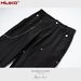 Men's and women's zipper decorated suit trousers for men and women, deconstructed splicing wide-leg black casual pants_viptrois.com