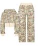 "Trendy Camouflage Hoodie & Pants Set - 3D Print Streetwear Two-Piece Outfit For Women, Comfortable Polyester Jogger Sweatsuit In XXS-6XL"_viptrois.com