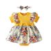 Baby clothing baby girl short sleeve triangle bodysuit+skirt Baby Lace Sweet Summer Triangle Bodysuit Flower Dress + Hoodie_viptrois.com