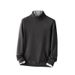 Men's Semi-Turtleneck Sweater, Winter Wool Blend Knit Pullover, Slim Fit Breathable Thermal Top, Stylish Casual Wear_viptrois.com