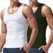 Men's Trendy Sports Fitness Vest American Style Inner Wear Hurdle Sweatshirt Multi Color For Spring And Summer Bottoming_viptrois.com