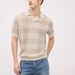 Men's Fashion Knitted Polo V Neck Short Sleeve Hollow Top_viptrois.com