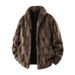 Men’s Luxury Faux Fur Coat – Winter Mink-Style Overcoat (Black/Brown, S-2XL, European Sizing)_viptrois.com