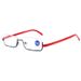 Unisex Fashion New Half Frame Reading Glasses Men And Women Portable Fashion With Box Anti Blue Light Reading Glasses_viptrois.com