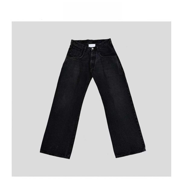 Autumn Winter New Simple Fashion Commuter Washed Black High-Quality Casual Straight-Leg Jeans Unisex_viptrois.com