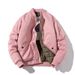 Men's Clothing Baseball Jacket Men's Winter New American Street Fashion Cotton Jacket With Printed Logo Solid Color Flight Jacket Men_viptrois.com
