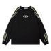 Patchwork Ribbon Raglan Long Sleeve Crew Neck Sweatshirt Men's Spring Autumn Street Fashion Cotton Double Layer 280g_viptrois.com