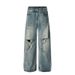 Men's Clothing Jeans For Men Spring And Summer New High Street Fashion Loose Straight Casual Trousers_viptrois.com