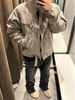 Men's Clothing Dirty Denim Jacket For Men Autumn Retro Long Sleeve Loose Silhouette Denim Top_viptrois.com