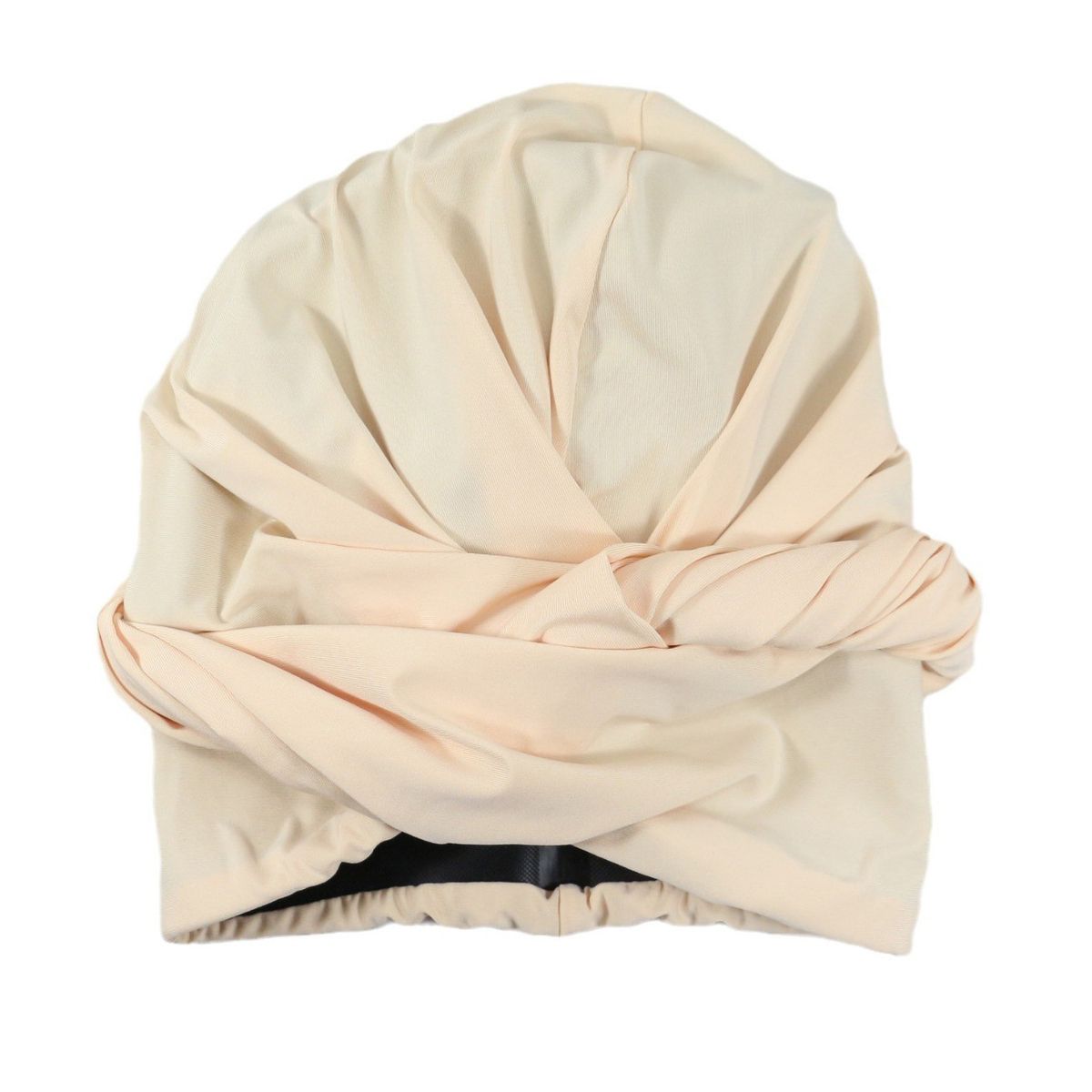 ladies waterproof silicone swimming cap high elastic extra large shower cap high quality pleated knotted cap_viptrois.com