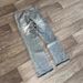 Fashionand Environmentally Friendly Fabrics American High Street Washed Retro Jeans Old Letter Embroidered Men's And Women's Wide-leg Rough-edge Pants_viptrois.com