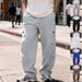 Men's Hip-Hop Streetwear Cargo Pants – Oversized Straight-Leg Joggers With Utility Pockets (S-XXXL, Polyester Blend)_viptrois.com