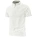 Men's High Elasticity Quick Drying Half Zip Short Sleeve T-Shirt Professional Running Fitness Casual Sports Wear New Style_viptrois.com