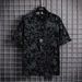 Men's Clothing Thin Large Size Short Sleeve Loose Fat Men's Clothing Letter Print Half Sleeve T Shirt Top Clothes_viptrois.com