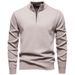"Men's Half-Zip Fleece Lined Sweater – Trendy Autumn & Winter Pullover, Lightweight & Warm (M-4XL)"_viptrois.com