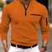 Nordmann Cross-Border Spring And Autumn Men's Checkered With Arm Zipper Sports Polo Shirt_viptrois.com