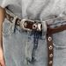 Y2K Punk Style Leather Rivet Belt Niche Design Sense Chain Personality Simple Fashion Versatile Waist Accessory_viptrois.com