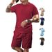 Men's Clothing Casual Loose Short Sleeved Shorts Sports Suit Polo Shirt_viptrois.com