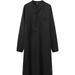 Men's Clothing Men's Robe Solid Color Loose Small Stand Collar Design_viptrois.com