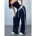 High-Waisted Flowy Jogger Pants – Spring Casual Striped Wide-Leg Trousers (XS-XL, 6 Colors)_viptrois.com