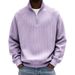 Men's Half-Zip Sweatshirt – 3D Digital Print, High Neck, Trendy Streetwear For Spring & Fall_viptrois.com