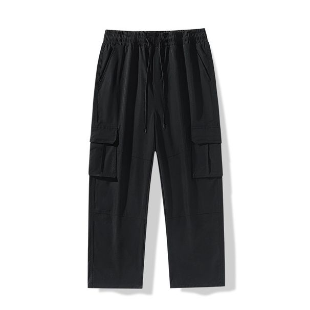 Men's Lightweight Cargo Pants Relaxed Fit Straight Leg Drawstring Joggers For Casual Streetwear Breathable & Lightweight Fabric_viptrois.com