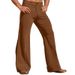 Men's Flared Wide Leg Corduroy Pants Outdoor Casual Fashion Plus Size Solid Color_viptrois.com