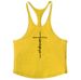 Men's Fitness Vest Summer Thin Shoulder Strap Bottoming Shirt American Loose I-shaped Back Pure Cotton Muscle Men's Gym Tide_viptrois.com