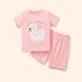 Mother & Kids Summer New Children's Cartoon Casual Fashion Short Sleeved Shorts Suit Sweet And Cute Swan Clothing_viptrois.com