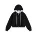 Pure Pure Qilin Men's Clothing 11 Colors Sweatshirt Solid Color 430g Heavyweight Loose Short Small Size Women's Color-Block Zipper_viptrois.com