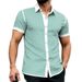Men's Geometric Polka Dot Button Shirt Short Sleeved Casual/ Formal Fashionable For Vacations And Everyday Wear Summer And Spring_viptrois.com
